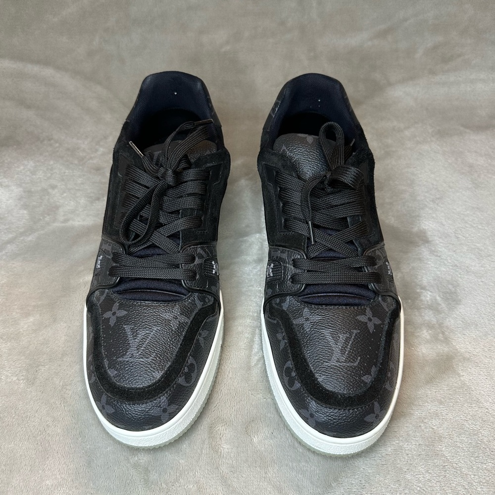 Louis Vuitton Black & Gray Sneaker Trainers - Picture 3 of 11